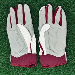 <b>Blue</b> Full Finger Baseball Gloves With Red Accents Synthetic <b>Material</b> Hook And Loop Closure For Adults Outfield Use Gloves - Product Image 6