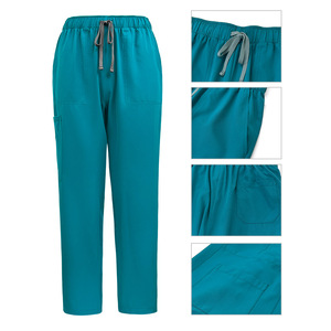 Professional High Quality Satin Nursing Uniforms Medical <b>Scrubs</b> Short Sleeve Tops Pants Unisex Hospital <b>Scrub</b> <b>Sets</b> - Product Image 5