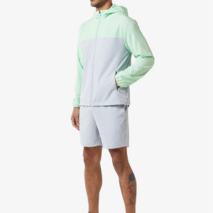 Ensemble de survêtement personnalisable deux pièces en satin et nylon, coupe-vent décontracté, streetwear, hiver, extérieur - Product Image 1