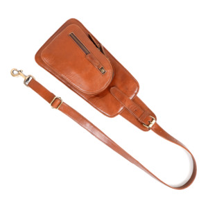 <b>Brown</b> Genuine Leather Sling Bag – Handmade Crossbody <b>Backpack</b> for Casual Daily Use - Product Image 4