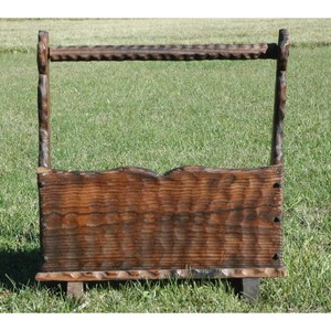 Handcrafted Rustic Sheesham Wood Magazine Holder - Wholesale - Product Image 4