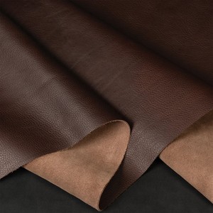 Cuir de vachette pleine fleur tanné végétal brun grainé de qualité supérieure pour portefeuilles, sacs à main, chaussures et accessoires durables - Product Image 2