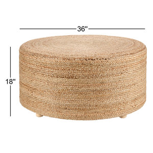 Repose-pieds ou siège polyvalent ottoman rembourré de bohème moderne - Product Image 4