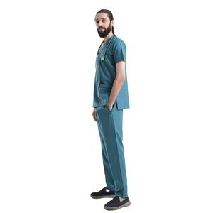Uniforme Médico para Hombre, Conjunto de Parte Superior e Inferior, Algodón Premium, Cómodo y Transpirable, Uniforme de Trabajo para Hospital - Product Image 3