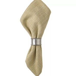 Anneau de serviette en métal argenté avec bord perlé pour la décoration de table de mariage - Product Image 4