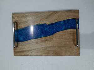 Luxury Rectangle Wooden <b>Serving</b> Tray Solid Wood Polished Minimalist Design Durable <b>Dishes</b> & Plates Wooden <b>Serving</b> Tray <b>Set</b> - Product Image 5