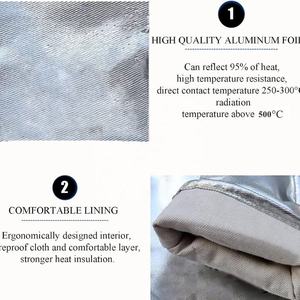 Factory Safety Sheepskin Leather EMF Protection Anti Radiation <b>Long</b> Sleeves Gardening Working Welding <b>Gloves</b> - Product Image 4