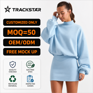 TRACKSTAR INDUSTRY <b>Rainbow</b> Letter Print Front Oversized Sweatshirt Women Crew Neck Long Sleeve Knitted 100% Cotton Autumn Casual - Product Image 2