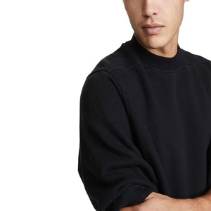 Camiseta de entrenamiento de hip-hop, ropa de calle de gran tamaño con cuello redondo y bolsillos delanteros, hombro caído, puntadas abiertas, de alta calidad, para gimnasio - Product Image 2