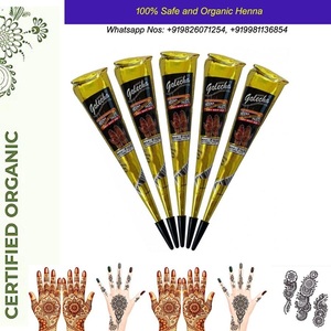 Cono de Henna Indio Orgánico Natural, Cono de Henna Mehndi Roja, Negra, Naranja y Rosa - Product Image 2