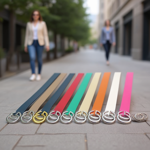 Cintura con Fibbia a Lettera 3,5 cm in Oro Anticato Spazzolato, Accessorio Moda per Uomo e Donna - Product Image 3