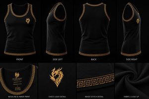 <b>Black</b> Sleeveless <b>Tank</b> <b>Top</b> Custom Logo ODM <b>Knitted</b> XL Plus Size Muscle Shirt for Sports Club Teamwear - Product Image 1