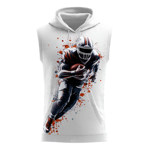 Sudadera con Capucha Estampada de Fútbol para Mujer, 100% Poliéster, Ropa Deportiva sin Mangas, Sudadera Deportiva para Mujer, Sudadera de Entrenamiento de Fútbol para Mujer - Product Image 6