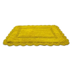 Alfombra de Baño Rectangular Amarilla de Algodón, con Base de Goma Antideslizante, Estilo Clásico y Grueso para Uso Doméstico - Product Image 2