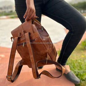 Mochila de cuero crujiente de grano completo de nuevo diseño, mochila multiusos de estilo Vintage, gran oferta, bolso de cuero Real, producto a granel al por mayor - Product Image 5