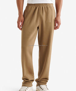 กางเกงจ็อกเกอร์ลำลองสำหรับผู้ชาย, กางเกงเอวสูงปานกลางเอวต่ำผ้าฝ้ายผ้าฟลีซทรงหลวมสไตล์ทรงตรงสำหรับฤดูหนาว - Product Image 1