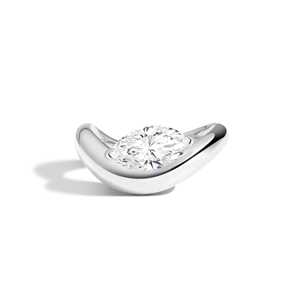 Anillo de Diamante Cultivado en Laboratorio con Corte Marquesa, Diseño Ondulado, Anillos Apilables Escultóricos Modernos, Oro Sólido de 14K y 18K, Precio de Fábrica, Venta al Por Mayor - Product Image 5