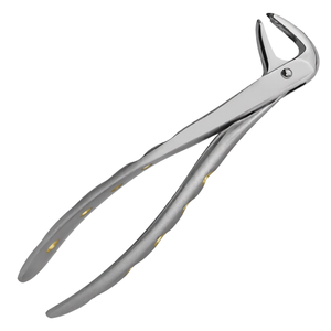 Forceps d'extraction dentaire # F4 Pointe diamantée, manche doré, acier inoxydable, poignée ergonomique manuelle, certifié CE, extraction dentaire - Product Image 1