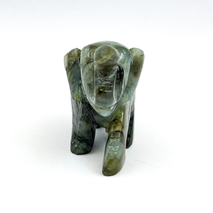 Chakralume Labradorite <b>Elephant</b> Hand Carved Natural Pyrite Figurine Flash Crystal Feng Shui <b>Decor</b> From Rajasthan Wholesale - Product Image 6
