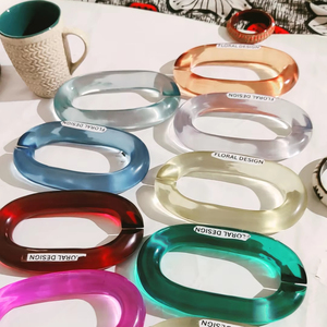 Chaîne en résine de couleur personnalisée pour la décoration murale, maillons de chaîne tendance, belles chaînes colorées amovibles pour le Nouvel An - Product Image 2