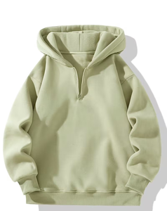 Men's Light Green Hoodie Sweatpants Set Solid Color Casual Winter Wear Polyester/Cotton French Terry Knitted Fabric Breathable - Product Image 2