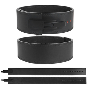Cowhide Leather Heavy Duty Non-Slip Weight Lifting Belt Stainless Steel Lever Buckle Professional Protection Deadlift Training - Product Image 3