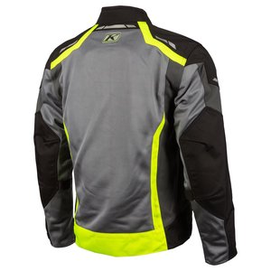Blouson Dakar pour Homme Manches Longues Respirant Maille Imperméable Moto Course Gris Jaune Néon Color Block Toutes Saisons - Product Image 4