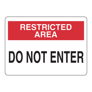 Señal de Prohibido Entrar en Área Restringida de Acero de Alta Visibilidad Brady para Interiores/Exteriores para Laboratorios - Product Image 3