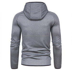 Custom Logo Long Sleeve Polyester Men Breathable Gym <b>Black</b> Hoodie - Product Image 5