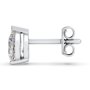 Boucles d'oreilles clous REYES de luxe en argent sterling 925 pour femme, bijoux fins, moissanite taille ronde 1,29 carat - Product Image 5
