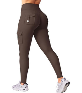 Leggings de yoga décontractés élastiques pour femmes, couleur unie, logo personnalisable, respirants, séchage rapide – Meilleures ventes 2025 - Product Image 1