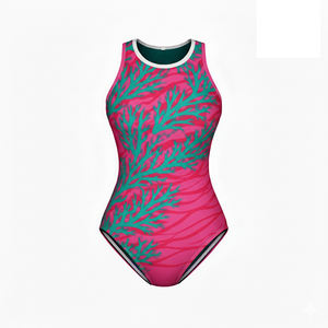Maillot de bain une pièce sexy à coupe haute, design professionnel, couleurs et logo personnalisables, impression frontale, séchage rapide, imperméable - Product Image 5