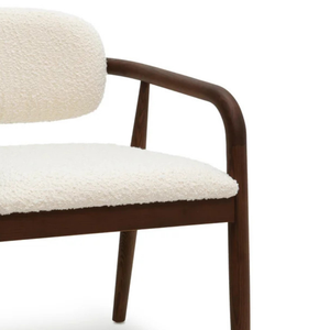 Midcentury Modern <b>Upholstered</b> Dining <b>Chair</b> With Wood Legs And Wool Cushion For Home Or Commercial Use - Product Image 5