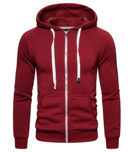 Sudadera con capucha de invierno para hombre, personalizada, de forro polar, con cremallera, 100% algodón, corte regular, manga larga, al por mayor - Product Image 3