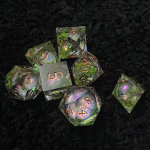 Ensemble de dés en résine de moulage avancé, dés polyédriques en résine de haute précision pour les jeux de rôle D&D, équipement de jeu de table, fournitures de dés - Product Image 5