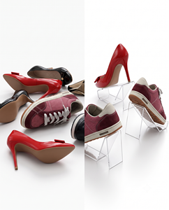 Présentoir de chaussures en acrylique transparent Sandal High Heel Holder Rack et Riser Support pour magasins de détail Centres commerciaux et comptoirs - Product Image 6