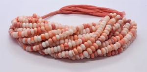 Natural <b>Peach</b> Opal Smooth Rondelle Beads 7.5MM 8MM Natural <b>Peach</b> Opal Plain Rondelle Beads Genuine Candy <b>Peach</b> Opal Gemstone - Product Image 2