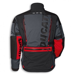 Ducati Strada C5 Adventure Touring <b>Jacket</b> Spring Breathable All-Weather Cordura <b>Waterproof</b> Armored Motorbike Gear <b>Grey</b> Black - Product Image 2