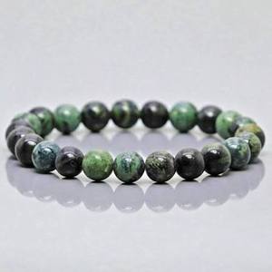 Bracelet en perles de jaspe Kambaba, bijoux en pierre verte polie pour les acheteurs en gros - Product Image 4