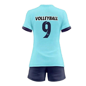 Wholesale High Quality Printed Sublimation <b>Volleyball</b> Uniform Design Male Female Girls Long Half Sleeve Moisture Wicking - Product Image 4