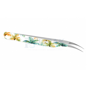 แหนบต่อขนตาสแตนเลสอย่างดี ลายต้นปาล์มฤดูร้อน ปลายแหลมตรงสำหรับต่อขนตา - Product Image 4