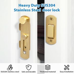 Cerradura de Seguridad para Puerta Corredera de Acero Inoxidable SUS304 de Alta Resistencia de 4 Pulgadas con Pestillo Abatible para Graneros, Cercas de Madera y Puertas Francesas - Product Image 5