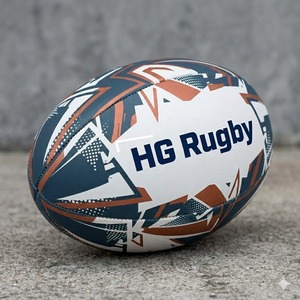 NRL ลูกบอลฝึกรักบี้ลีกวัสดุยางแบบปรับแต่งได้ลูกบอลเย็บด้วยมือด้ามจับสูงได้รับการรับรองมาตรฐาน ISO 9001ขนาด1-5โลโก้ที่กำหนดเอง - Product Image 3