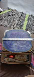 Plateau de luxe en agate avec bords électroplaqués, plateau de service décoratif en cristal naturel pour la décoration haut de gamme de la maison - Product Image 3