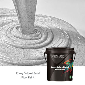 Revêtement de sol époxy Intimation Peinture de sol à effet de pierre Revêtement de sol époxy à sable coloré anti-dérapant haute performance - Product Image 4