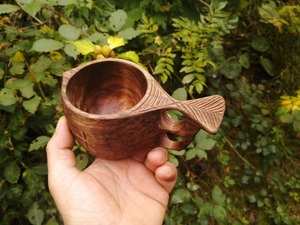 Taza Kuksa Natural, Precio al por Mayor, Taza de Madera Hecha a Mano para Café, Té, Viajes al Aire Libre y Camping - Product Image 6