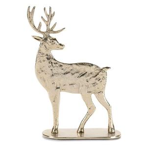 Sculpture élégante en métal d'aluminium représentant un cerf, pour la décoration artisanale du salon et les décorations de Noël - Product Image 5
