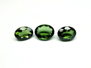 Lote de piedras preciosas de corte de moldavita auténtica, corte de piedra de forma ovalada, moldavita, República Checa, tamaño de piedra 6x4mm-7x5mm-8x6mm - Product Image 5