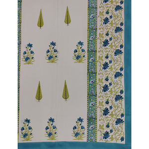 Sábana Plana de Algodón Estampada a Mano con Diseño Geométrico, 200 Hilos, para Cama Doble, Transpirable, para Uso Doméstico, Hotelero y de Lujo - Product Image 2