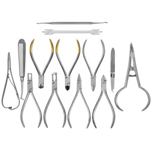 Juego de 13 Instrumentos de Ortodoncia de Acero Inoxidable con Fuente de Alimentación de Turbina, Calibrador Dental de Clase I - Product Image 1